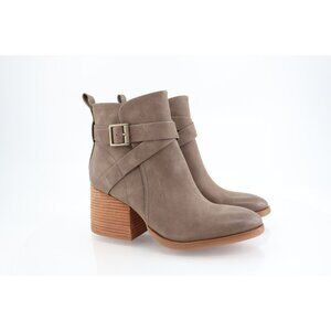 Korks Kork Ease Shyla Bootie Womens 9.5 M Vegan Tan Leather Block Heel Pointed